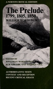 Cover of: The prelude, 1799, 1805, 1850 by William Wordsworth