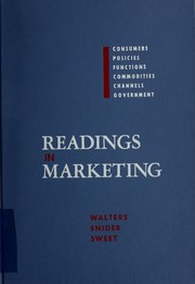 Cover of: Readings in marketing