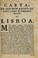 Cover of: Carta, em que um amigo da' noticia a outro do lamentavel successo de Lisboa.