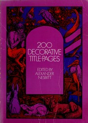 200 decorative title-pages by Nesbitt, Alexander