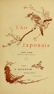 Cover of: L'art japonais by Louis Gonse
