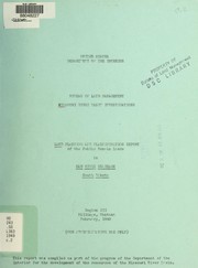Cover of: Land planning and classification report of the public domain lands in Bad River drainage, South Dakota