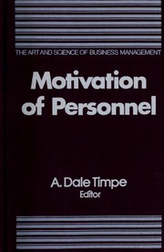 Cover of: Motivation of personnel
