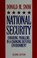 Cover of: National security