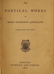 Cover of: The poetical works of Henry Wadsworth Longfellow