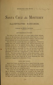 Cover of: Santa Cruz & Monterey illustrated handbook. | Henry Meyrick