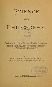 Cover of: Science and philosophy ... | Samuel Fleming