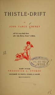 Cover of: Thistle-drift by John Vance Cheney