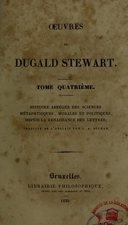 Cover of: Oeuvre de Stewart Dugald by Dugald Stewart