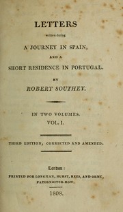 Cover of: Letters written during a journey in Spain, and a short residence in Portugal | Robert Southey