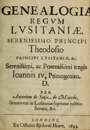 Cover of: Genealogia regum Lusitaniae by António de Sousa de Macedo