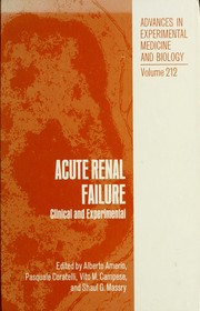 Cover of: Acute renal failure: clinical and experimental