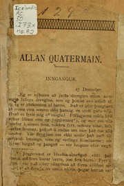 Cover of: Allan Quatermain