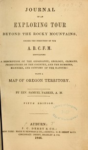 Cover of: Journal of an exploring tour beyond the Rocky mountains