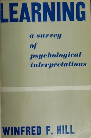 Cover of: Learning: a survey of psychological interpretations.