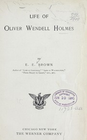 Cover of: Life  of Oliver Wendell Holmes by Brown, Emma Elizabeth