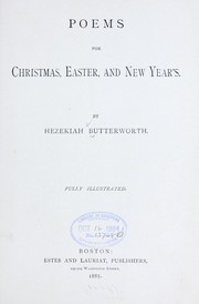 Cover of: Poems for Christmas, Easter, and New Year's