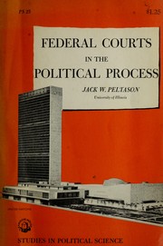 Cover of: Federal courts in the political process.