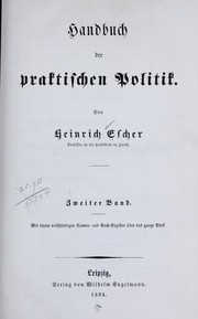 Cover of: Handbuch der praktischen politik.