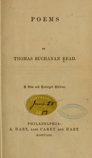 Cover of: Poems by Thomas Buchanan Read