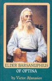 Cover of: Elder Barsanuphius of Optina by Afanasiev