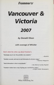 Cover of: Vancouver & Victoria 2007: with coverage of Whistler