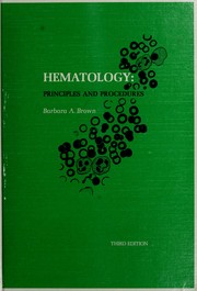 Cover of: Hematology: principles and procedures