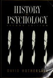 Cover of: History of psychology