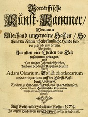 Cover of: Gottorffische Kunst-Kammer by Adam Olearius