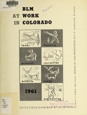 Cover of: BLM at work in Colorado