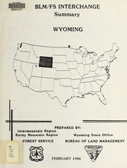 Cover of: BLM/FS interchange: summary : Wyoming