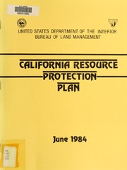 Cover of: Bureau of Land Management California resource protection plan