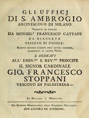Cover of: Gli ufficj di S. Ambrogio arcivescovo di Milano