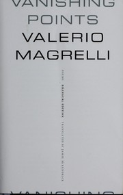 Cover of: Vanishing points by Valerio Magrelli