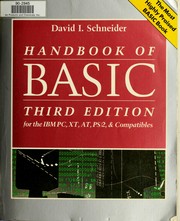 Cover of: Handbook of BASIC: for the IBM PC, XT, AT, PS/2, and compatibles