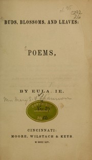 Cover of: Buds, blossoms | Shannon, Mary Eulalie (Fee) Mrs.]