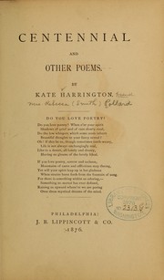 Cover of: Centennial and other poems.