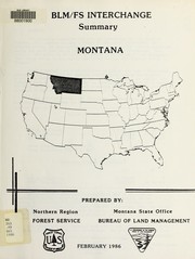 Cover of: BLM/FS interchange: summary : Montana