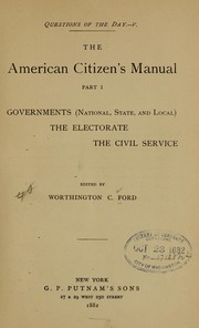 Cover of: The American citizen's manual.