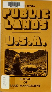 Cover of: California public lands: U.S.A.