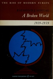 Cover of: Broken World, 1919-1939 (The rise of modern Europe)