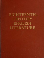 Cover of: Eighteenth-century English literature.