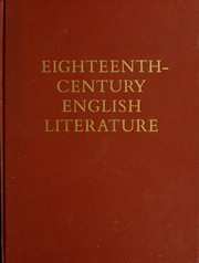 Cover of: Eighteenth-century English literature. by Tillotson, Geoffrey.