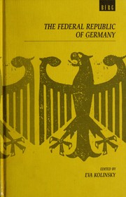 Cover of: The Federal Republic of Germany: The End of an Era (Yearbook of Contemporary Germany Series: N)