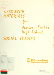 Cover of: Resource materials for junior-senior high school social studies