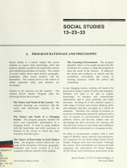 Cover of: Social studies 13-23-33: program rationale and philosophy