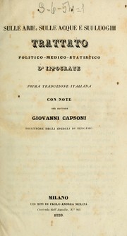 Cover of: Sulle arie, sulle acque e sui luoghi by Hippocrates