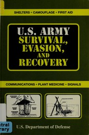 U.S. Army survival, evasion, and recovery by United States. Department of Defense