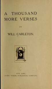 Cover of: A thousand more verses