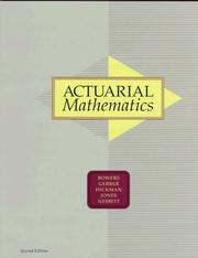Cover of: Actuarial mathematics